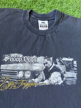 Vintage Snoop Dogg “Ego Trippin” Black Graphic Pro Club Cut Off Size Large
